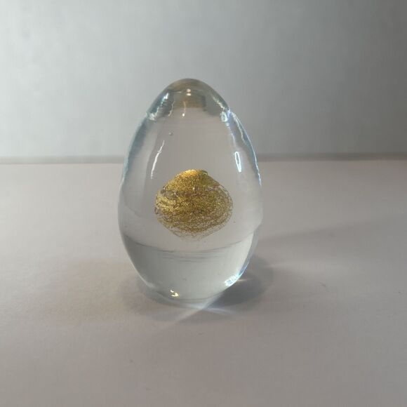Venini Murano Tapio Wirkkala Gold Yolk Egg Art Glass Sculpture Italy 1968 - Picture 3 of 9